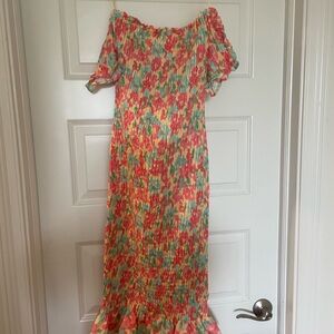 Dee Elly Floral Off-Shoulder Maxi Dress
